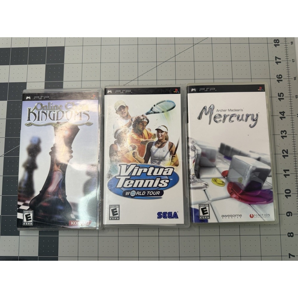 Sony PSP Game Bundle - Virtua Tennis, Archer Maclean's Mercury, Chess Kingdoms